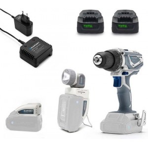 Blaupunkt PSET1 - Compleet Boormachine set: Boor + Zaklamp + 2x 2Ah Accu + Acculader