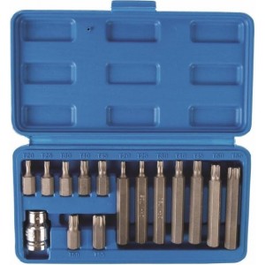 Silverline Torx bitset, 15-delig