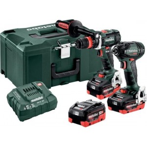 Metabo Combo Set 2.1.13 (3x 5.5Ah LiHD accu) BS 18 LTX BL Q I & SSD 18 LTX 200 BL in Metaloc III