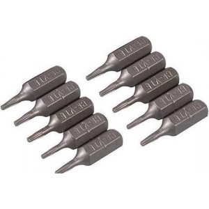 Silverline Cr-V schroevendraaier bits, 10 pk. TORX