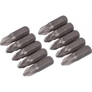 Silverline Cr-V schroevendraaier bits, 10 pk. POZIDRIV