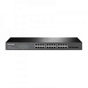 TP-LINK switch: 24-Port Gigabit Smart Switch w/4 Combo SFP Slots - Zwart