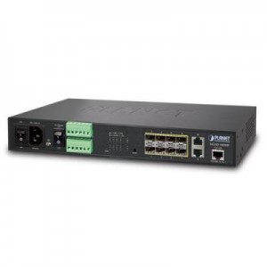 Planet switch: 8-Port 100/1000X SFP & 2-Port 10/100/1000T Managed Metro Ethernet Switch - Zwart