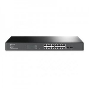 TP-LINK switch: 16-Port Gigabit Smart Switch with 2 SFP - Zwart