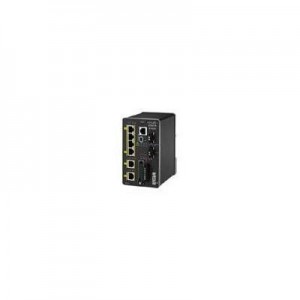 Cisco switch: 4x FE SFP, 2x GE SFP , mini-USB, RS-232, EtherNet/IP, PROFINET, LAN Base - Zwart