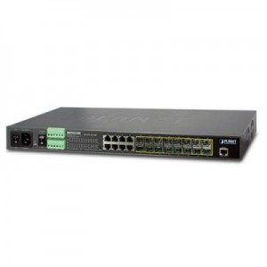 Planet switch: 8 x RJ45, 8 x SFP, 8 x SFP/RJ-45 combo, RS-232, 48 Gbps, 35.6 Mpps, 16 K, 440 x 200 x 44.5 mm, 1 U, 3 .....