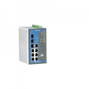 Moxa switch: 10-ports, Gigabit Ethernet, Flow-control