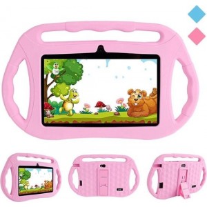 Kindertablet - tablet 7 inch - 16 GB - vanaf 2 jaar - leerzame tablet voor kinderen - Bluetooth - Wifi - spellen - camera - Roze