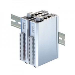Moxa switch: 2x Ethernet, 8 DIs, 8 DIOs, Active OPC Server, Modbus/TCP, SNMPv1/v2c, Wide Temperature - Grijs
