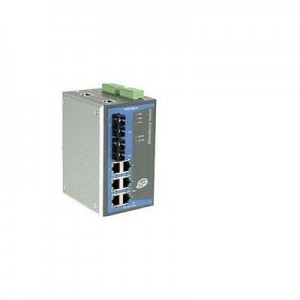 Moxa switch: Managed Ethernet switch with 3x 10/100BaseT(X) ports, 2x 100BaseFX single-mode ports SC, -40 - 75°C