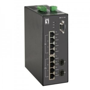 LevelOne switch: 10-Port Industrial L2 Managed Fast Ethernet PoE Switch, 802.3at PoE+, DIN-Rail, 2 Ports Gigabit SFP, 8 .....
