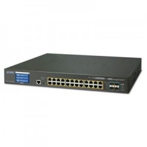 Planet switch: L2+ 24-Port 10/100/1000T Ultra PoE + 4-Port 10G SFP+ Managed Switch w/LCD Touch Screen w/RPS, 600W - .....