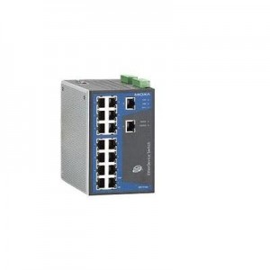Moxa switch: Managed Ethernet switch with 16x 10/100BaseT(X) ports, -40 - 75°C