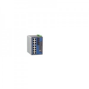 Moxa switch: Managed Ethernet switch with 14x 10/100BaseT(X) ports, 2x 100BaseFX multi-mode ports SC, -40 - 75°C