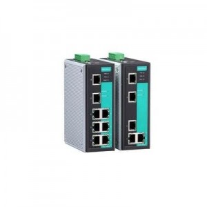 Moxa switch: Entry-level managed Ethernet switch, 8- 10/100BaseT(X), 2K- MAC Table, 0 - 60°C - Zwart