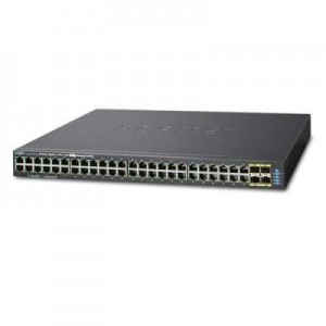 Planet switch: L2+ 48-Port 10/100/1000Mbps & 4-Port Shared SFP & 4-Port 10G SFP+ Managed Switch, w / Hardware Layer3 .....