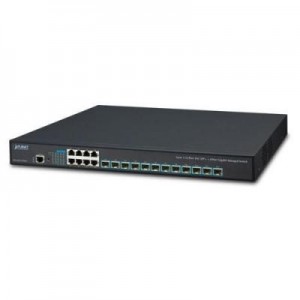 Planet switch: Layer 3 12-Port 10G SFP+ + 8-Port 10/100/1000T Managed Switch with Dual 100~240V AC Redundant Power - .....