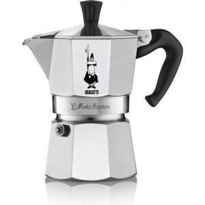 Bialetti Moka Express Percolator - Middel - 3 Kops - Zilver