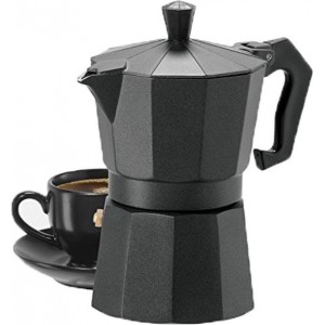 XXL Percolator 12 Kops - Mokkapot Coffee Espresso Maker - Italiaanse Koffiepot Moka Express Pot - 600ml - Zwart