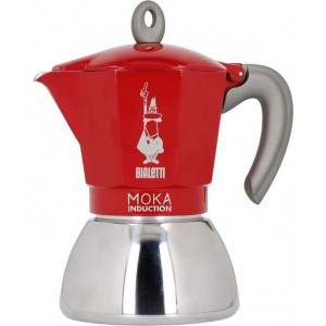 Bialetti Moka Inductie Percolator Rood 4-kops