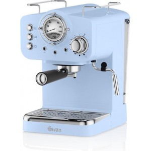 Swan Nordic Espressomachine - Blauw - met Stoompijpje