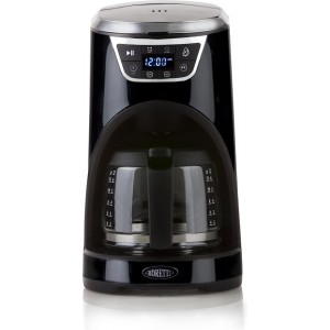 Boretti B410 - Koffiezetapparaat met aromafunctie, timer en warmhoudplaat - Zwart