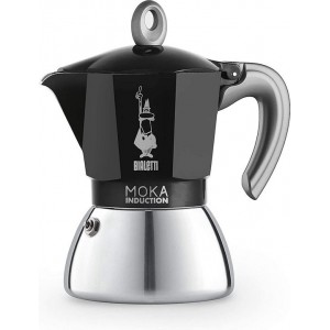 Bialetti Moka Inductie Percolator Zwart 4-kops