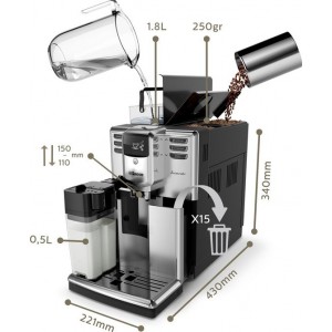 Saeco Incanto HD8917/01 - Espressomachine - Zilver