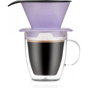 Bodum POUR OVER Koffie Druppel en Dubbele Muur Beker - 0,3 l - Verbena