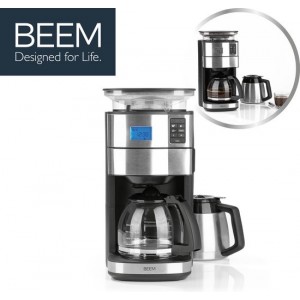 BEEM Fresh Aroma-PERFECT II DUO Koffiezetapparaat, voor bonen en filterkoffie – koffieapparaat inclusief twee koffiekannen