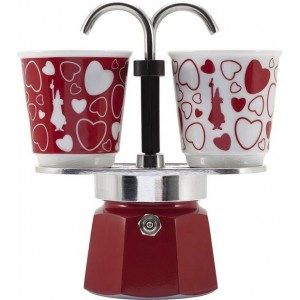 Bialetti Mini Express Cuore Aluminium, Rood