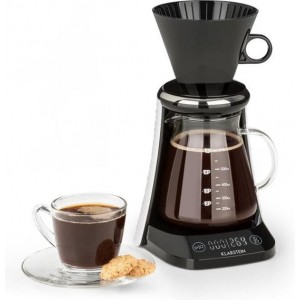 craft coffee weegschaal timer glazen kan filteropzet 600ml zwart/wit