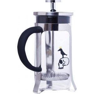 Biggdesign-Mr. Allright Man-French Press-Crow Skull-350ml-Borosilicaat