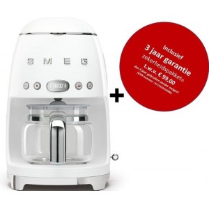 Smeg - DCF02 WHEU MkIII - Filter koffiemachine - wit -  met drie jaar garantie