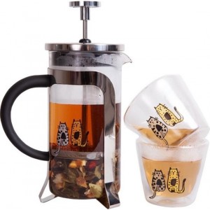 BiggDesign - French Press Koffiemaker - Cafetiere - GRATIS Kopjes - 350ml