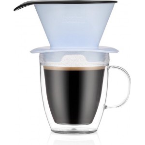 Bodum POUR OVER Koffie Druppel - Dubbele Muur Beker - 0,3 l - Blauwe maan