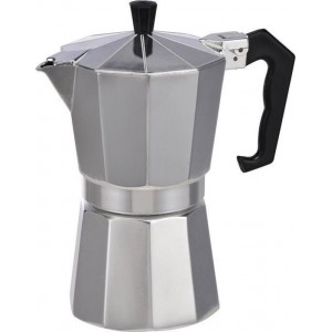 Zilveren percolator / espresso apparaat voor 6 kopjes - Koffiezetapparaat - Koffiepercolator