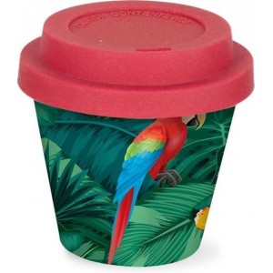 Idrink Reisbeker Tropical 90 Ml Bamboe Groen/rood