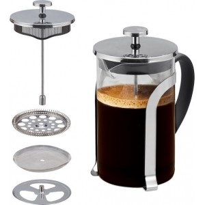 relaxdays koffiemaker glas - cafetière - coffee maker - 800 ml - koffie maken - rvs