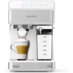 Cecotec Power Instant-ccino 20 Touch Vrijstaand Combinatiekoffiemachine Roestvrijstaal, Wit 1,4 l 2 kopjes Half automatisch