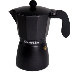 Italiaanse Koffiepot Quttin Misaki (6 Kops) Zwart percolator