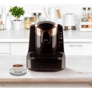 Arzum OKKA Turkish Coffee Machine| OK001BLACK| Black & Gold |Turks Koffizetapparat - Zwart & Goud - Full Automatic | 2 kopjes