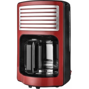 Efbe-Schott CM2500R Retro Koffiezetapparaat 1000W 1.8L Rood/Chroom/RVS