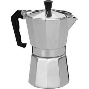 Zilveren percolator voor 3 kopjes - Koffiezetapparaat - Koffiepercolator