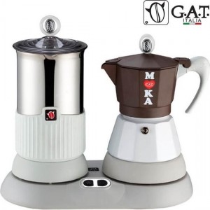 G.A.T. Italia Gatpuccino Golosa Elektrische Percolator met Melkopschuimer - 4-kops