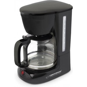 Esperanza Arabica | Koffiezetapparaat | 950W | Glazen Schenkkan 1.8 L | Ingebouwd Herbruikbaar Filter | Druppelstop | Zwart