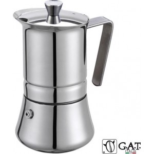 G.A.T. Italia Pratika RVS Percolator 6 kops - ook voor Inductie