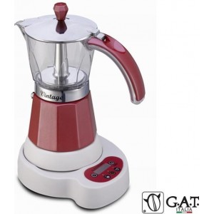 G.A.T. Italia Vintage Rood 4 kops - Elektrische percolator