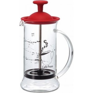 Hario Cafe Press Slim S Glas Rood - French Press 240ml