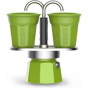 Bialetti Mini Express Groen met 2 kopjes - 2-kops